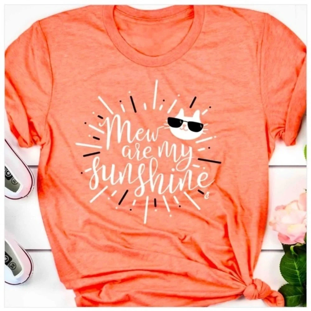 Cat Lady Mew are my sunshine XL women’s t shirt - Picture 1 of 6
